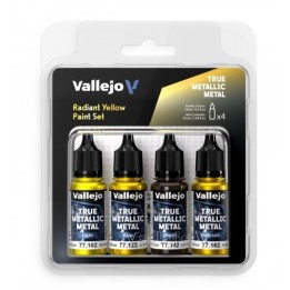 Radiant Yellow Paint Set True Metallic Metal Vallejo