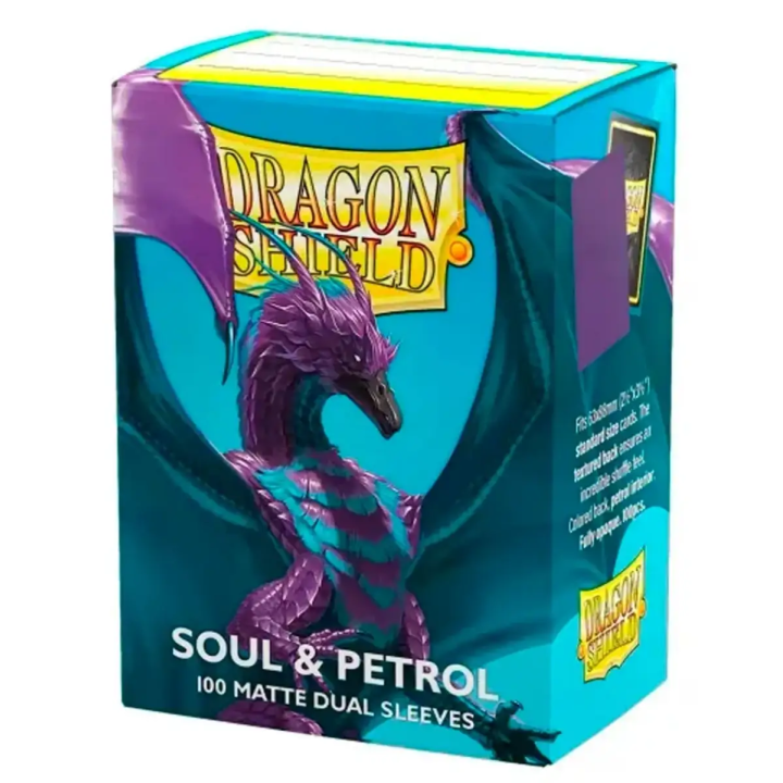 Soul & Petrol Standard Dual Matte Sleeves Dragon Shield (Fundas)