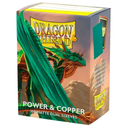 Power & Copper Standard Dual Matte Sleeves Dragon Shield (Fundas)