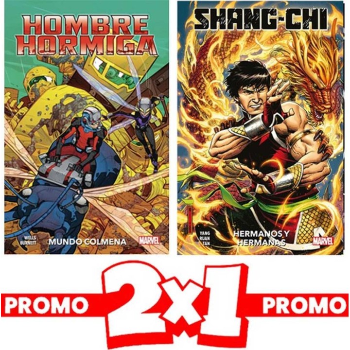 Pack 2x1 Hombre Hormiga y Shang Chi