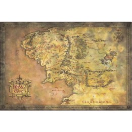 Poster Mapa de la Tierra Media El Señor de los Anillos