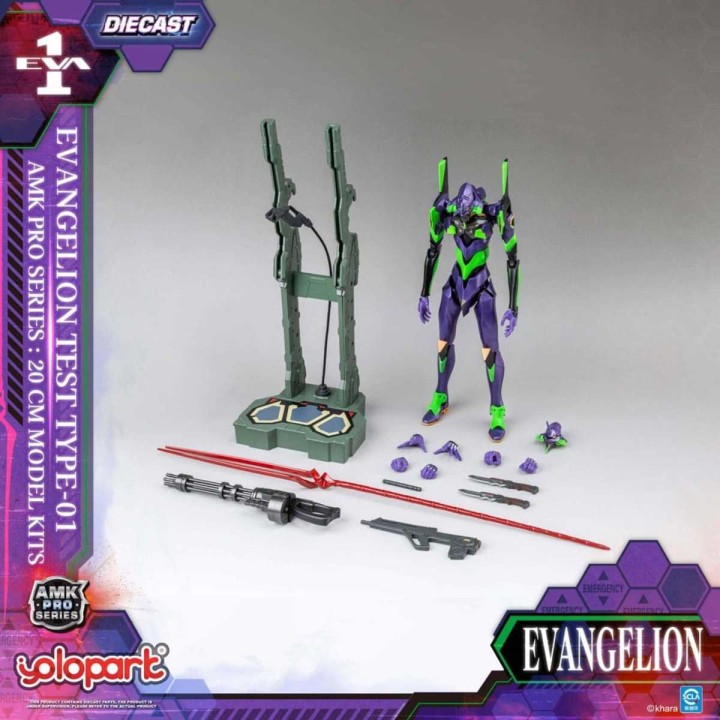 Eva 01 Test Type Neon Genesis Evangelion Maqueta AMK Pro Series