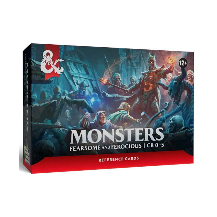 Reference Cards Monsters Fearsome and Ferocious CR 0 - 5 Dungeons & Dragons (Inglés)