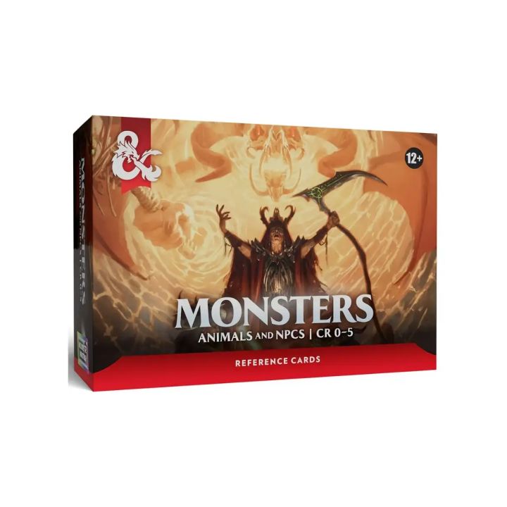 Reference Cards Monsters Animals and NPCS CR 0 - 5 Dungeons & Dragons (Inglés)
