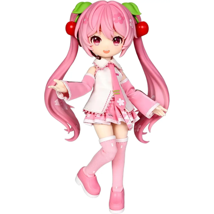 Kit de montaje de Sakura Miku con 72 piezas, tres rostros, cuatro pares de manos y accesorios temáticos de primavera.