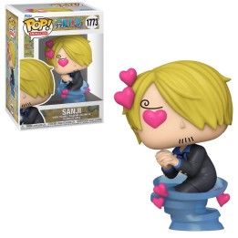 Sanji, el cocinero de los Sombrero de Paja, con el corazón en los ojos. Figura de vinilo de la línea Pop! Animation de One Piece