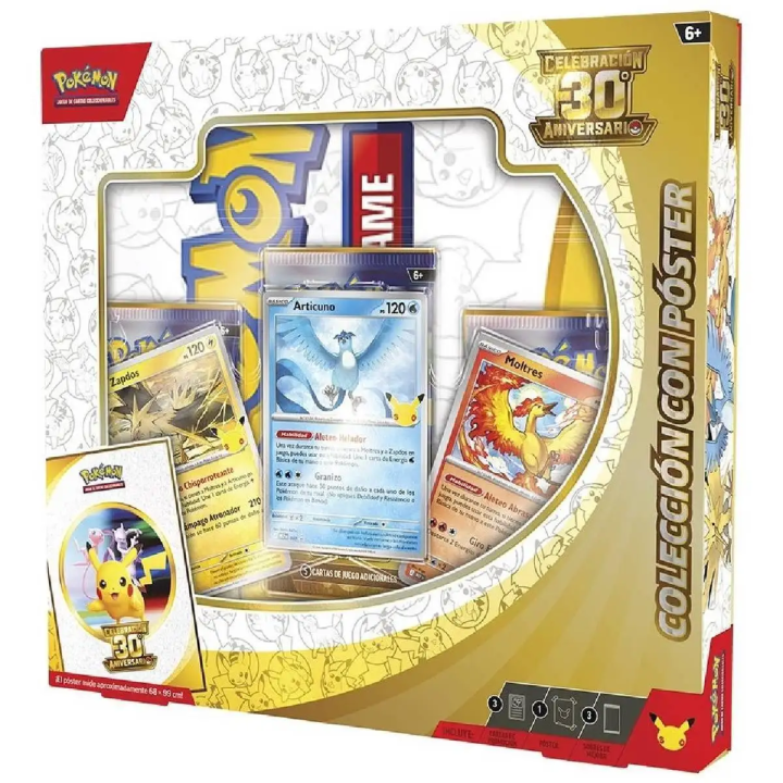 Colección con póster de Celebración 30 Aniversario de JCC Pokémon (Español)