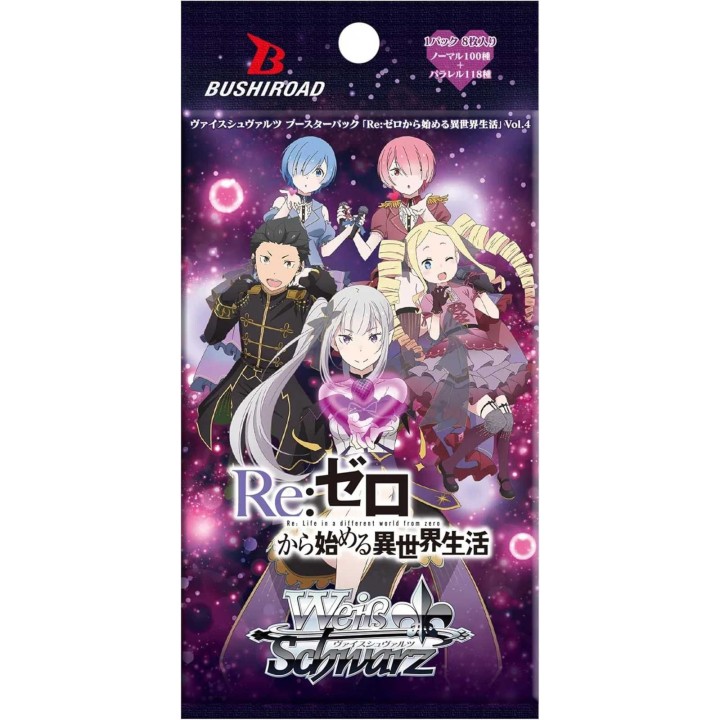 Booster Pack Re Zero Starting Life in Another World 04 Weiss & Schwarz (Japonés)