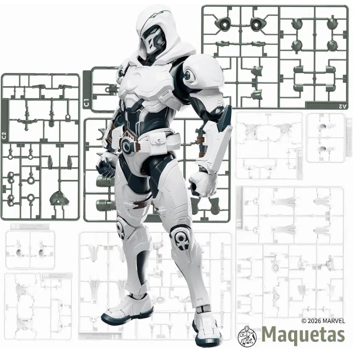 Moon Knight Marvel Rivals Champion Class Model Kit Blokees