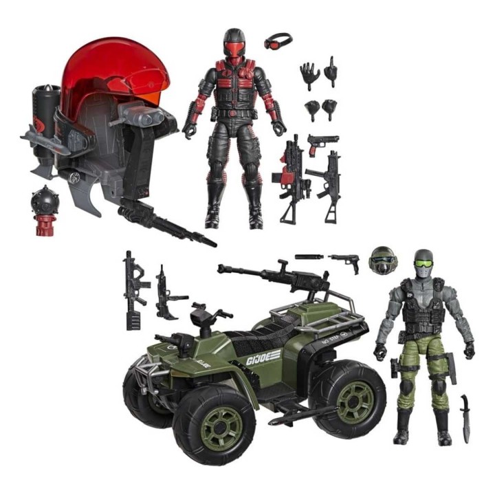 Snake Eyes & Varmint ATV vs. Stealth Viper & Cobra Stealth Flight Pod GI JOE Classified Series