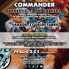 Commander Dos Cabezas Halloween Sabado 31 Noviembre - Torneo TRC